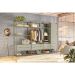 Guarda-Roupa Closet Industrial Mital 1 PT 8 GV Off White e Dourado