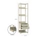 Guarda-Roupa Closet Industrial Mital 1 PT 8 GV Off White e Dourado