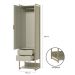 Guarda-Roupa Closet Industrial Mital 1 PT 8 GV Off White e Dourado