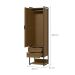 Guarda-Roupa Closet Industrial Mital 1 Porta 2 Gavetas Conhaque e Preto
