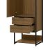 Guarda-Roupa Closet Industrial Mital 1 Porta 2 Gavetas Conhaque e Preto