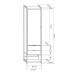 Guarda-Roupa Closet Industrial Mital 1 Porta 2 Gavetas Off White e Dourado