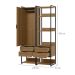 Guarda-Roupa Closet Industrial Mital 1 Porta 4 Gavetas Conhaque e Preto