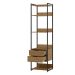 Guarda-Roupa Closet Industrial Mital 1 Porta 4 Gavetas Conhaque e Preto