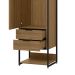 Guarda-Roupa Closet Industrial Mital 1 Porta 4 Gavetas Conhaque e Preto