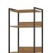 Guarda-Roupa Closet Industrial Mital 1 Porta 4 Gavetas Conhaque e Preto