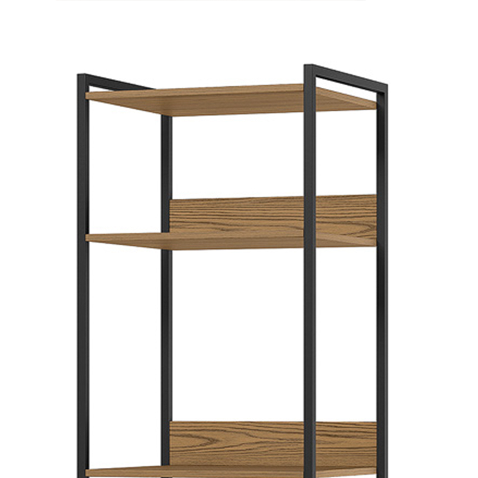 Guarda-Roupa Closet Industrial Mital 1 Porta 4 Gavetas Conhaque e Preto