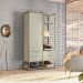 Guarda-Roupa Closet Industrial Mital 1 Porta 4 Gavetas Off White e Dourado