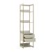 Guarda-Roupa Closet Industrial Mital 1 Porta 4 Gavetas Off White e Dourado