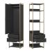 Guarda-Roupa Closet Industrial Mital 1 Porta 4 Gavetas Preto e Dourado
