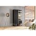 Guarda-Roupa Closet Industrial Mital 1 Porta 4 Gavetas Preto e Dourado