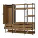 Guarda-Roupa Closet Industrial Mital 1 Porta 6 Gavetas Conhaque e Preto