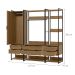 Guarda-Roupa Closet Industrial Mital 1 Porta 6 Gavetas Conhaque e Preto