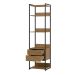 Guarda-Roupa Closet Industrial Mital 1 Porta 6 Gavetas Conhaque e Preto