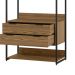 Guarda-Roupa Closet Industrial Mital 1 Porta 6 Gavetas Conhaque e Preto