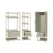 Guarda-Roupa Closet Industrial Mital 1 Porta 6 Gavetas Off White e Dourado