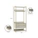 Guarda-Roupa Closet Industrial Mital 1 Porta 6 Gavetas Off White e Dourado