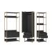 Guarda-Roupa Closet Industrial Mital 1 Porta 6 Gavetas Preto e Dourado