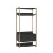 Guarda-Roupa Closet Industrial Mital 1 Porta 6 Gavetas Preto e Dourado