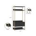 Guarda-Roupa Closet Industrial Mital 1 Porta 6 Gavetas Preto e Dourado