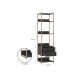 Guarda-Roupa Closet Industrial Mital 1 Porta 6 Gavetas Preto e Dourado