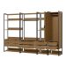 Guarda-Roupa Closet Industrial Mital 1 Porta 8 Gavetas Conhaque e Preto