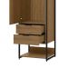Guarda-Roupa Closet Industrial Mital 1 Porta 8 Gavetas Conhaque e Preto