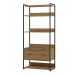 Guarda-Roupa Closet Industrial Mital 1 Porta 8 Gavetas Conhaque e Preto