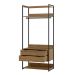 Guarda-Roupa Closet Industrial Mital 1 Porta 8 Gavetas Conhaque e Preto
