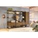 Guarda-Roupa Closet Industrial Mital 1 Porta 8 Gavetas Conhaque e Preto