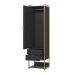 Guarda-Roupa Closet Industrial Mital 1 Porta 8 Gavetas Preto e Dourado