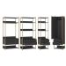 Guarda-Roupa Closet Industrial Mital 1 Porta 8 Gavetas Preto e Dourado