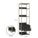 Guarda-Roupa Closet Industrial Mital 1 Porta 8 Gavetas Preto e Dourado