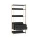 Guarda-Roupa Closet Industrial Mital 1 Porta 8 Gavetas Preto e Dourado