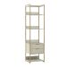 Guarda-Roupa Closet Industrial Mital 2 GV Off White e Dourado 54 cm