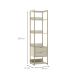 Guarda-Roupa Closet Industrial Mital 2 GV Off White e Dourado 54 cm