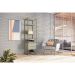 Guarda-Roupa Closet Industrial Mital 2 GV Off White e Dourado 54 cm