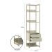 Guarda-Roupa Closet Industrial Mital 2 GV Off White e Dourado 54 cm