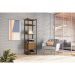 Guarda-Roupa Closet Industrial Mital 2 Gavetas Conhaque e Preto 54 cm