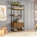 Guarda-Roupa Closet Industrial Mital 2 Gavetas Conhaque e Preto 89 cm