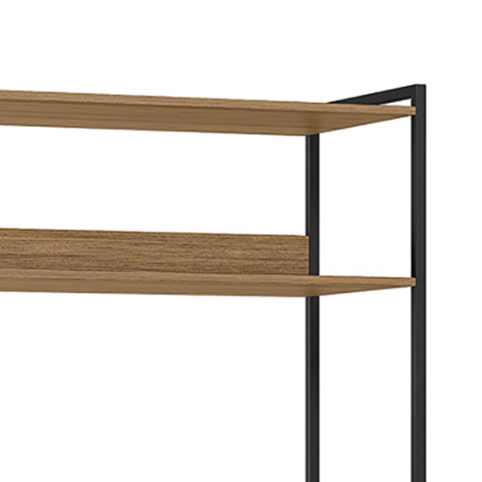 Guarda-Roupa Closet Industrial Mital 2 Gavetas Conhaque e Preto 89 cm