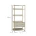 Guarda-Roupa Closet Industrial Mital 2 Gavetas Off White e Dourado 89 cm