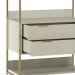 Guarda-Roupa Closet Industrial Mital 2 Gavetas Off White e Dourado 89 cm