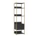 Guarda-Roupa Closet Industrial Mital 2 Gavetas Preto e Dourado 54 cm