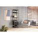 Guarda-Roupa Closet Industrial Mital 2 Gavetas Preto e Dourado 54 cm
