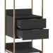 Guarda-Roupa Closet Industrial Mital 2 Gavetas Preto e Dourado 54 cm