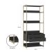 Guarda-Roupa Closet Industrial Mital 2 Gavetas Preto e Dourado 89 cm