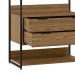 Guarda-Roupa Closet Industrial Mital 4 GV Conhaque e Preto 178 cm