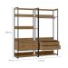 Guarda-Roupa Closet Industrial Mital 4 GV Conhaque e Preto 178 cm