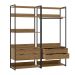 Guarda-Roupa Closet Industrial Mital 4 GV Conhaque e Preto 178 cm